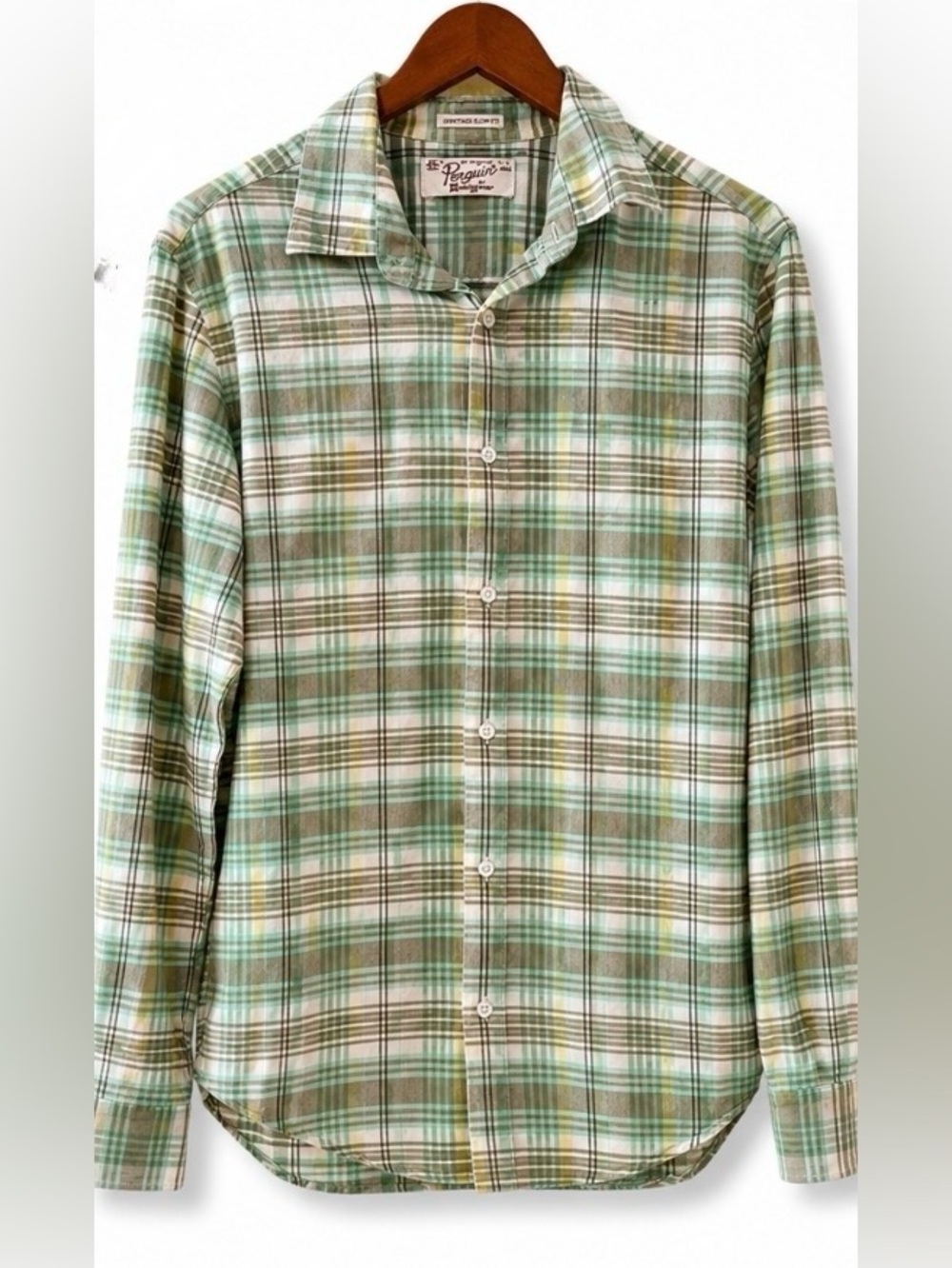 Original Penguin by Munsingwear Heritage Slim Fit Plaid Button-Up Shirt | Men’s